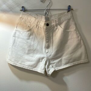 Vintage 90s white denim high-waisted shorts